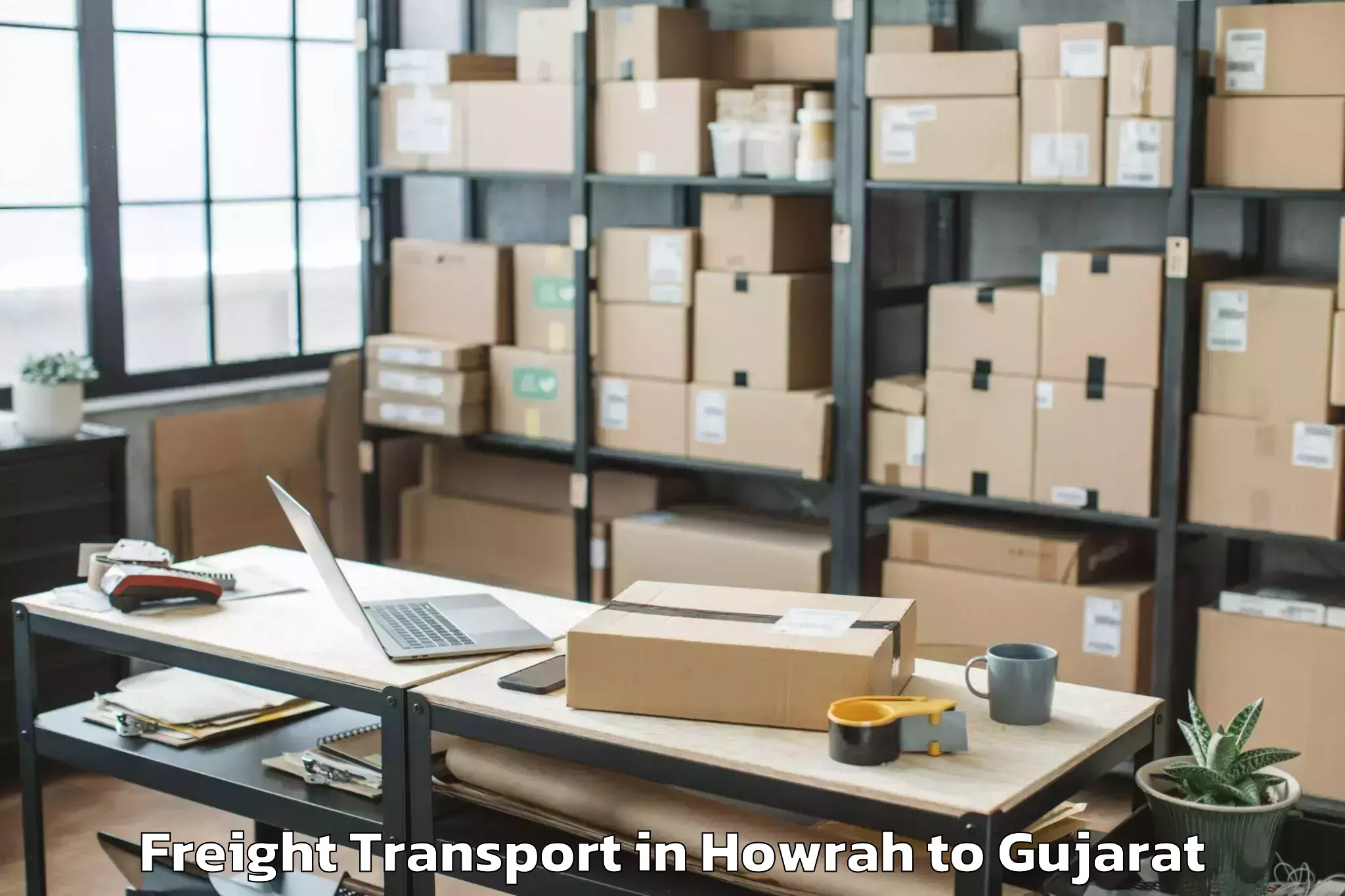 Efficient Howrah to Gsfc University Vadodara Freight Transport